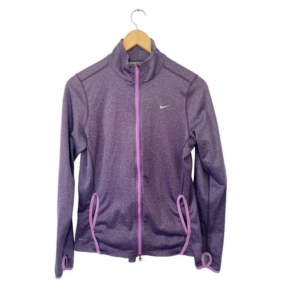 Nike Purple Dri-Fit Double Zip Activewear Running Jacket - Picture 1 of 10
